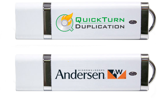 White Manhattan Style USB Flash Drives